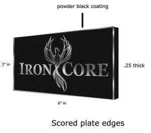 IronCore fabrication Sign Weld Logo Plate